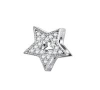 MAITONGG 925 Sterling Silver Charm Zircone Chiaro Famiglia Cuore Croce Catena Di Sicurezza Perline Fit Bracciale Collana Fai Da Te Gioielli Raffinati