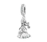 MAITONGG 925 Sterling Silver Piccolo Principe & Rosa Charm Bead Bellflower Principessa Cuore Croce Shell Pendente Fit Bracciale Fai Da Te Gioielli