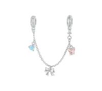 MAITONGG 925 Sterling Silver Principessa Balletto Ragazza Charm Bead Rosa Scarpa Arco Catena Di Sicurezza Fit Donne Braccialetto Fai Da Te Ciondolo Perline