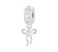 MAITONGG 925 Sterling Silver Principessa Balletto Ragazza Charm Bead Rosa Scarpa Arco Catena Di Sicurezza Fit Donne Braccialetto Fai Da Te Ciondolo Perline
