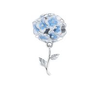 MAITONGG 925 Sterling Silver Rosa Fiore Vite Charm Perlina, Ortensia Farfalla Pendente Per Le Donne Fai Da Te Bracciale Collana Gioielli Raffinati