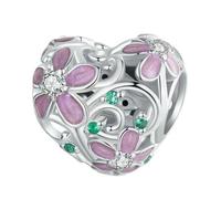 MAITONGG 925 Sterling Silver Rosa Fiore Vite Charm Perlina, Ortensia Farfalla Pendente Per Le Donne Fai Da Te Bracciale Collana Gioielli Raffinati