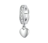 MAITONGG 925 Sterling Silver Shiny Cz Silicone Spacer Beads Farfalla Cuore Stella Charm Fit Bracciale Originale Collane Fai Da Te Pendente