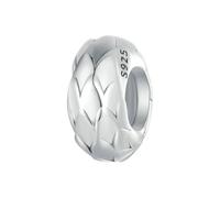 MAITONGG 925 Sterling Silver Shiny Cz Silicone Spacer Beads Farfalla Cuore Stella Charm Fit Bracciale Originale Collane Fai Da Te Pendente
