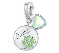 MAITONGG A Forma Di Cuore Charm Beads 925 Sterling Silver Catena Di Sicurezza Ciondolo Placcato Platino Fit Donne Bracciale Appeso Decorazione