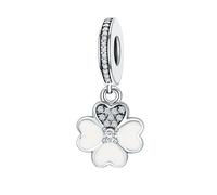 MAITONGG A Forma Di Cuore Charm Beads 925 Sterling Silver Catena Di Sicurezza Ciondolo Placcato Platino Fit Donne Bracciale Appeso Decorazione