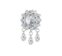 MAITONGG Chiaro Cristallo Farfalla Incanti 925 Argento Sterlina Quadrato Perlina Acqua Goccia Ciondolo Adatto Braccialetto Originale Fai Da Te Gioielli