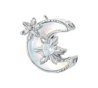 MAITONGG Fiocchio Di Neve Farfalla Charms 925 Argento Sterlina Blu Cristallo Corona Perline Adatto Braccialetto Fai Da Te Collana Pendente