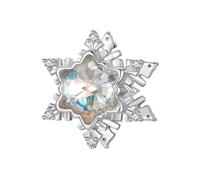 MAITONGG Fiocchio Di Neve Farfalla Charms 925 Argento Sterlina Blu Cristallo Corona Perline Adatto Braccialetto Fai Da Te Collana Pendente