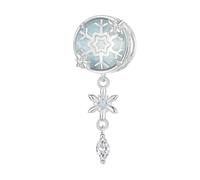 MAITONGG Fiocchio Di Neve Stopper Perline 925 Argento Sterlina Cuore Farfalla Incanti Adatto Braccialetto Collana Pendente