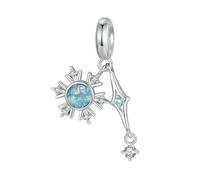 MAITONGG Fiocchio Di Neve Stopper Perline 925 Argento Sterlina Cuore Farfalla Incanti Adatto Braccialetto Collana Pendente