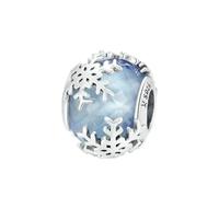 MAITONGG Fiocchio Di Neve Stopper Perline 925 Argento Sterlina Cuore Farfalla Incanti Adatto Braccialetto Collana Pendente