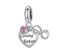 MAITONGG Ladybug Animal Charm Cat Beads Zircon Smalto Cuore Pendente Fit Originale Donna Bracciale Collana Pendente