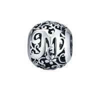 MAITONGG Lettere Perline 925 Sterling Silver Vintage Alfabeto Charms Fit Bracciale Originale Per Donne Fai Da Te Nome Lettera Gioielli