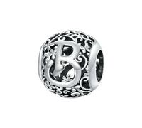 MAITONGG Lettere Perline 925 Sterling Silver Vintage Alfabeto Charms Fit Bracciale Originale Per Donne Fai Da Te Nome Lettera Gioielli