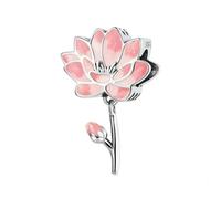 MAITONGG Lotus Charm 925 Sterling Silver Rosa Fiore Pendente Bead Fit Originale Bracciale Collana Per Le Donne Gioielli