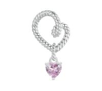 MAITONGG Love Bear Charm 925 Sterling Silver Star Pendant Heart Bead Fit Collana Originale Braccialetto Fai Da Te Gioielli