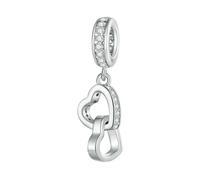 MAITONGG Love Bear Charm 925 Sterling Silver Star Pendant Heart Bead Fit Collana Originale Braccialetto Fai Da Te Gioielli