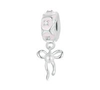 MAITONGG Principessa Rosa Orso Perlina Balletto Ragazza Charm 925 Sterling Silver Perline Fit Bracciale Collana Pendente