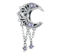 MAITONGG Vintage Chain Charm 925 In Argento Sakura Perline Fit Originale Bracciale Collana Pendente