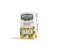 Maître Savon de Marsiglia, Sapone al limone esfoliante 100 g, Maître Savon de Marsiglia, Bio Ecocert COSMOS Organic, esfoliante Naturale, Imballaggio Ecologico