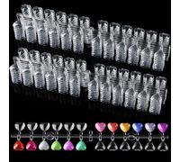 Maitys 480 punte per esposizione di unghie finte a forma di cuore, trasparenti, con adesivo adesivo per bottiglie, smalto colorato, fai da te, allenamento, pratica