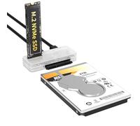 MAIWO Adattatore da NVMe a USB C, cavo SATA a USB, convertitore lettore di dischi rigidi da 10 Gbps per M.2 PCIe NVMe M Key e SSD SATA da 6,3 cm HDD, alimentazione 5 V 3 A