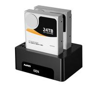 MAIWO Dual Bay Hard Drive Cloner, docking station SATA SSD/HDD da 2,5/3,5 pollici con clone offline, adattatore da USB 3.0 a SATA da 5 Gbps con UASP, fino a 48 TB