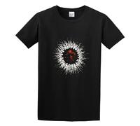 MAIZHECLUB Men's Cotton Shirt Tiamat The Scarred People Anders Iwers Twin Needle Sleeves And Hem Black XXL