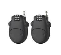 Maizoon 2 Pack Combinazione Password Lucchetto con Codice Resetabile A 3 Cifre Combo Filo di Acciaio Retrattile per Bagagli Casco Moto Zaino Scuola Armadietto Nero