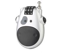 Maizoon Lucchetto con password a combinazione con codice azzerabile a 3 cifre Combo Stile adorabile filo d'acciaio retrattile Elegante compatto per bagagli moto casco zaino scuola armadietto Argento