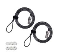 Maizoon Wirerope - Lucchetto di sicurezza con combinazione a 4 cifre, codice ripristinabile a 4 cifre, 1,9 m, per monitor PC, docking station per proiettori e altri dispositivi, militare, confezione
