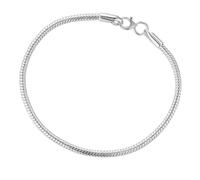 MAJALE Bracciale unisex Bali in argento sterling 925, per uomo o donna, con catena a serpente e chiusura a moschettone, gioielleria raffinata, compatibile con i ciondoli