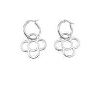 MAJALE - Orecchini a cerchio dorato con fiore di Barcellona - Acciaio inossidabile con placcatura in oro e argento - Ipoallergenici, leggeri e impermeabili - Gioielli da donna - 20 mm, Pequeño,