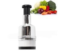 Majatou Chopper per cipolle, tritato per cipolle tritaverdure un mano -tritatutto manuale in Acciaio inossidabile per cucina domestica Ristorante Argento domestico