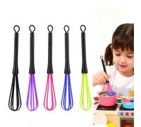 Majatou Majatou - Set di 5 fruste in plastica, mini frusta per parrucchiere, mini frusta per colorare i capelli per la cucina o la tintura