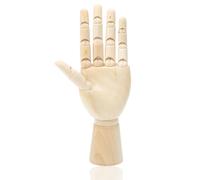 Majatou Modello a mano in legno, di manichino artistico 17,8 cm con snodabili, modello mano sinistra per disegnare forniture artistiche gioielli espositore decorazione scrivania