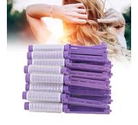 Majatou Rotoli per capelli termici ionici in ceramica, per capelli di qualità da salone, 20 pezzi, morbidi ricci per capelli in ferro per donne e ragazze (viola)