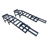 MajdTech 2X Rampe Auto 4000 kg con Prolunghe | Rampe in Acciaio Low-Profile Antiscivolo per Auto, SUV, 4x4, Furgoni | Altezza 330 mm | Ideali per Cambio Olio & Officina