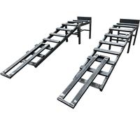 MajdTech 2X Rampe Auto 4000 kg - NON Verniciate - con Estensioni | Heavy-Duty | Low-Profile 330 mm | Per Auto, SUV, 4x4 | Ideali per Officina & Cambio Olio