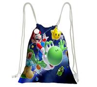 MAJEQZGY Mario, sacca da ginnastica con coulisse, grande zaino sportivo, con coulisse, per uomo e donna, da viaggio, in spiaggia, per bambini, ragazzi, ragazze, Aerospaziale, 40 x 33 cm / 15,8 x 13