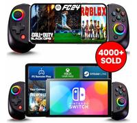 MAJESTECH NEW D8 Mobile Gaming Controller for iPhone/Android/iPad/Tablet, Play Xbox Cloud, Playstation Remote Play, Steam/PC, Switch! RGB Hall Joystick/Trigger Wireless Bluetooth Phone Game Controller
