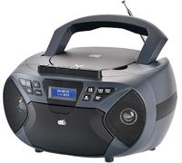 Majestic AH 2430 DAB - Boom Box Portatile Lettore CD, Radio DAB e FM, Riproduttore cassette, Ingresso AUX-IN, Nero