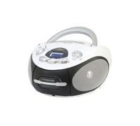 NEW MAJESTIC Boombox Stereo Digitale Lettore CD Mp3 USB Cassetta colore Nero / Bianco - AH-2387R WH