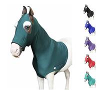 Majestic Ally Cappuccio da cavallo elasticizzato in lycra con cerniera (XL, verde cacciatore)