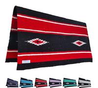 Majestic Ally Navajo - Coperta in acrilico, 91,4 x 86,4 cm, 1,1 kg, colore: rosso e nero