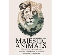 Majestic Animals Collection - Volume One: 85 Detailed Animal Portraits for Relaxation, Stress Relief & Creative Focus