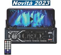 Majestic SA 500 PRO - Sistema Audio Car con supporto per smartphone, Bluetooth, Lettore MP3/WMA da USB/Micro SD, Aux-IN, Telecomando, 100W (25W x 4ch), Nero