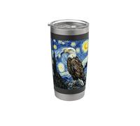 Majestic Bald Eagle Van Gogh Cielo Notturno Stellato Bicchiere termico in acciaio inox doppia parete
