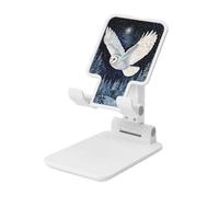 Majestic Barn Owl Soaring - Supporto pieghevole per cellulare, ad angolo regolabile, altezza regolabile, supporto per cellulare da tavolo, portatile, compatibile con tutti gli smartphone, colore
